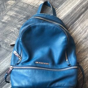 Michael Kors blue backpack